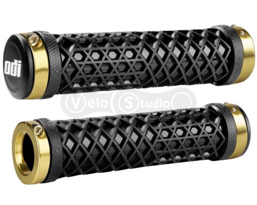 Грипсы ODI Vans® Lock-On Grips, Black w/ Gold Clamps
