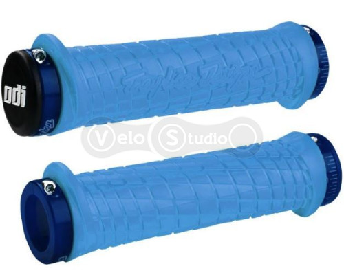 Грипси ODI Troy Lee Designs Signature MTB Lock-On Bonus Pack Aqua w/Blue Clamps