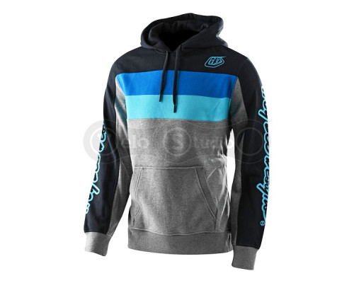 Худі TLD Block Signature PO Hoodie [Gray Heather/Blue] розмір XL