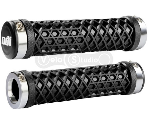 Грипсы ODI Vans® Lock-On Grips, Black w/ Silver Clamps