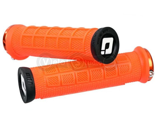 Грипсы ODI Elite Flow, V2.1 Lock On, Brt Orange w/Orange Clamp