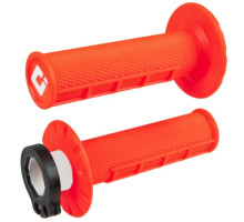 Мото грипсы ODI MX V2 Lock-On Half-Waffle Flo-Orange