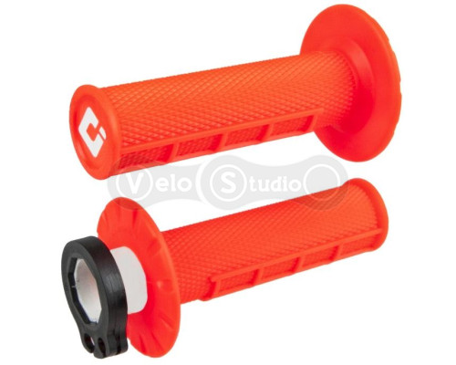 Мото грипсы ODI MX V2 Lock-On Half-Waffle Flo-Orange
