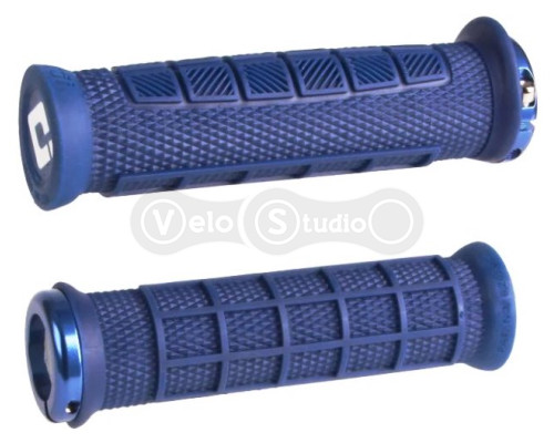 Грипси ODI Elite Pro, V2.1 Lock-On, Navy Blue w/Blue Clamp