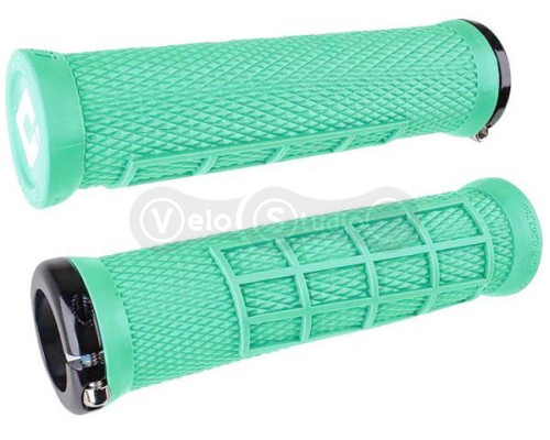 Грипсы ODI Elite Flow, V2.1 Lock-On, Mint w/Black Clamp