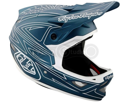 Вело шлем TLD D3 Fiberlite Helmet [SpiderStripe Blue] M (56-57 см)