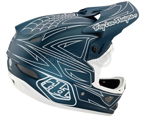 Вело шлем TLD D3 Fiberlite Helmet [SpiderStripe Blue] M (56-57 см)