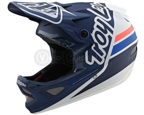 Вело шлем TLD D3 Fiberlite [Silhouette Navy/White] S (54-55 см)