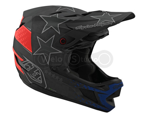 Вело шлем TLD D4 Mips Carbon Helmet [Freedom 2.0 Black/Red] XL (60-61 см)