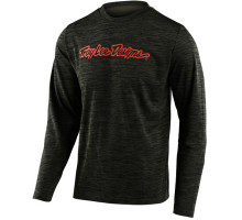 Вело джерсі TLD Flowline LS Jersey [Signature Heather Green Tangerine] SM