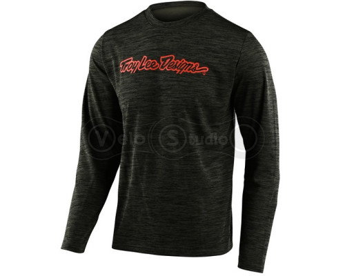 Вело джерси TLD Flowline LS Jersey [Signature Heather Green Tangerine] SM