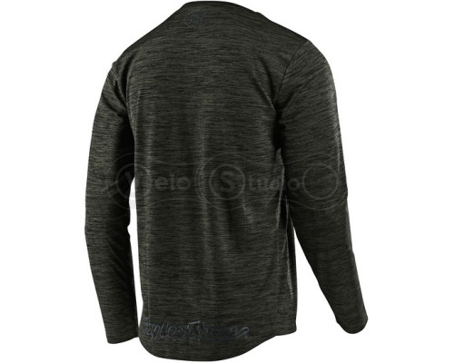 Вело джерси TLD Flowline LS Jersey [Signature Heather Green Tangerine] SM