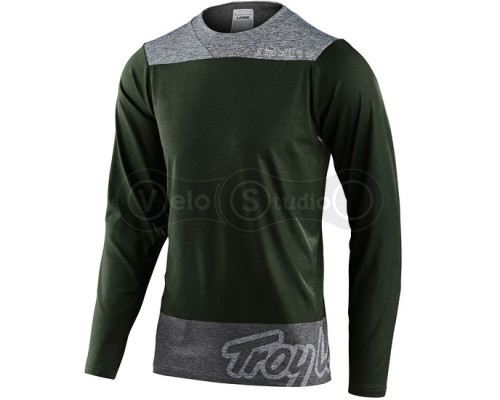 Вело джерси TLD Skyline LS Chill Jersey London [Olive Grey] MD