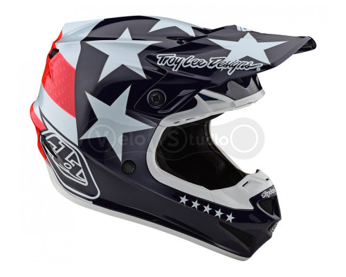 Мотошолом TLD SE4 Polyacrylite Mips [Freedom Red White] M (57-58 см)