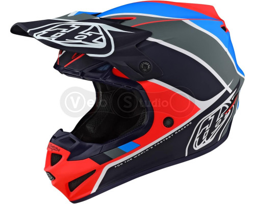Мотошлем TLD SE4 Polyacrylite Mips Helmet [Beta Orange Navy] L (58-59 см)