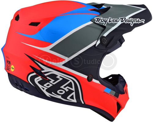 Мотошлем TLD SE4 Polyacrylite Mips Helmet [Beta Orange Navy] L (58-59 см)
