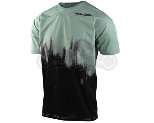 Детское джерси TLD Youth Skyline Air SS Jersey Diffuze Smoke [Green Black] YMD