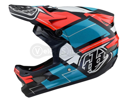 Вело шлем TLD D3 Fiberlite Helmet Vertigo [Blue/Red] S (54-55 см)