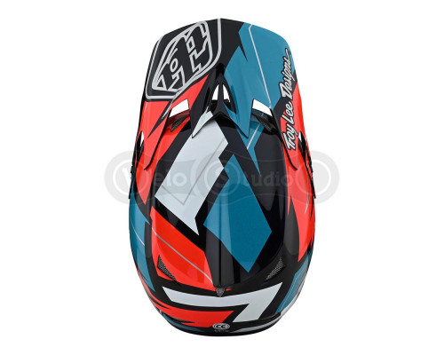 Вело шлем TLD D3 Fiberlite Helmet Vertigo [Blue/Red] S (54-55 см)