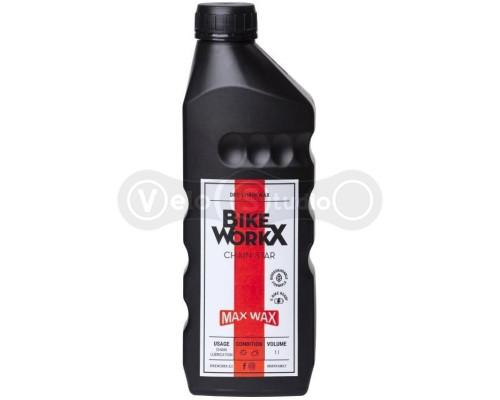 Мастило ланцюга BikeWorkX Chain Star Max Wax 1000 мл парафінова