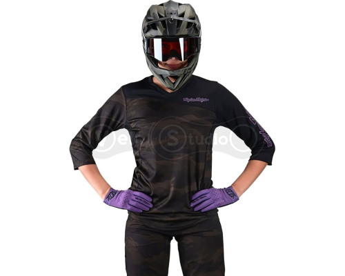 Женская джерси TLD WMNS Mischief 3/4 Jersey [Brushed Camo Army] SM