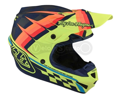 Мотошлем TLD SE4 Polyacrylite Mips [Warped Yellow] M (57-58 см)