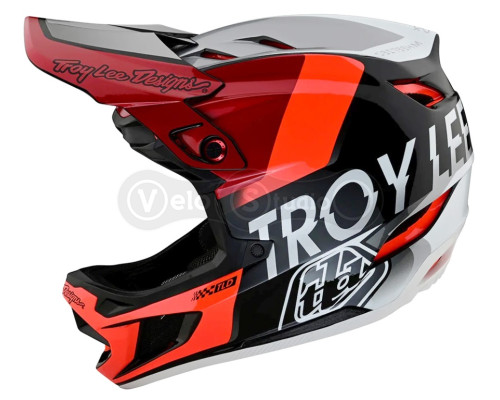 Вело шолом TLD D4 Composite Mips Helmet [Qualifier Silver/Red] XL (60-61 см)
