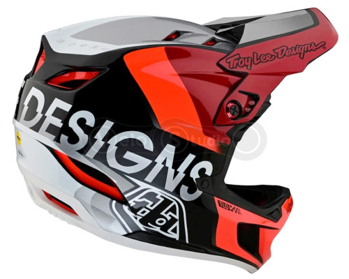 Вело шолом TLD D4 Composite Mips Helmet [Qualifier Silver/Red] XL (60-61 см)