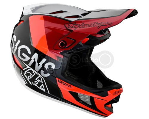 Вело шолом TLD D4 Composite Mips Helmet [Qualifier Silver/Red] XL (60-61 см)