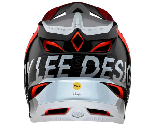 Вело шолом TLD D4 Composite Mips Helmet [Qualifier Silver/Red] XL (60-61 см)