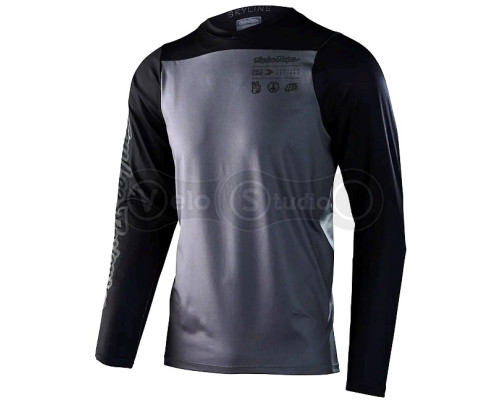 Вело джерси TLD Skyline LS Chill Jersey Mono [Charcoal] XL