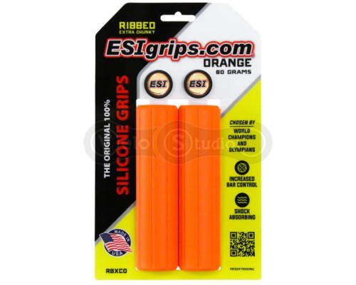 Грипси ESI Ribbed Extra Chunky Silicone Grips Orange 34 мм