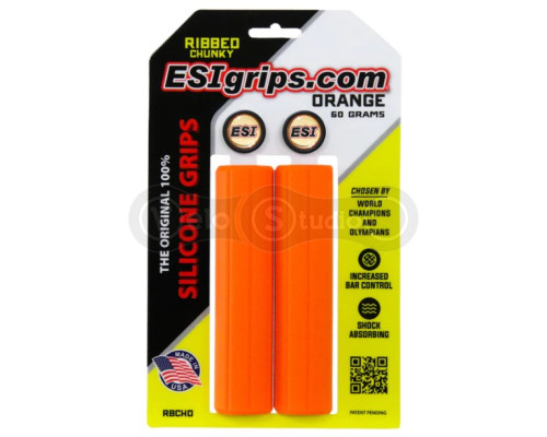 Грипси ESI Ribbed Chunky Silicone Orange 32 мм