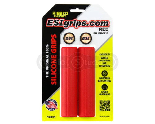 Грипсы ESI Ribbed Chunky Silicone Red 32 мм