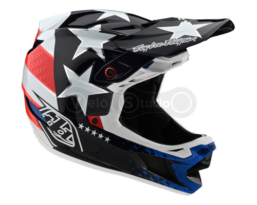 Вело шолом TLD D4 Composite Mips [Freedom 2.0 Red/White] S (55-56 см)