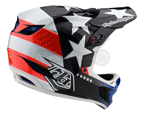 Вело шолом TLD D4 Composite Mips [Freedom 2.0 Red/White] S (55-56 см)