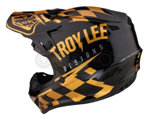 Мотошолом TLD SE4 Polyacrylite Mips Helmet Race Shop [Black Gold] XL (60-61 см)
