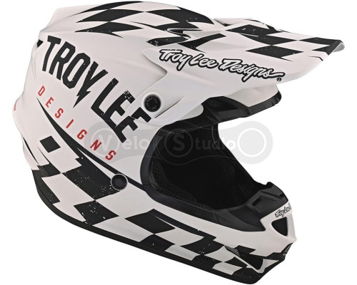 Мотошлем TLD SE4 Polyacrylite Mips Helmet Race Shop [White Black] M (57-58 см)