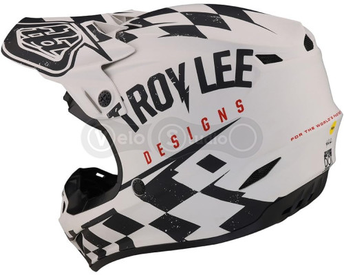 Мотошлем TLD SE4 Polyacrylite Mips Helmet Race Shop [White Black] M (57-58 см)