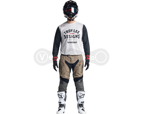 Мото джерсі TLD Scout GP Jersey Ride On [Charcoal Vintage White] MD