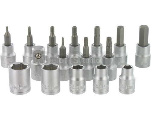 Комплект насадок VAR DV-10700, квадрат 3/8 дюйма