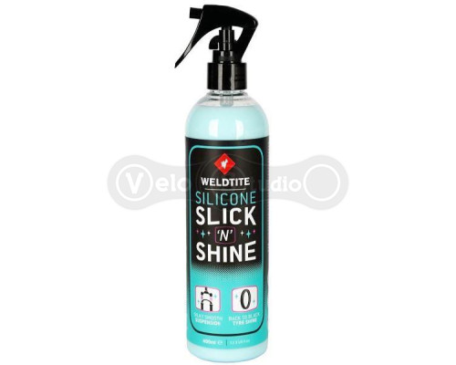 Силіконовий захист і блиск Weldtite 03042 Silicone Slick 'N' Shine для ніг вилок та покришок, спрей, 400мл