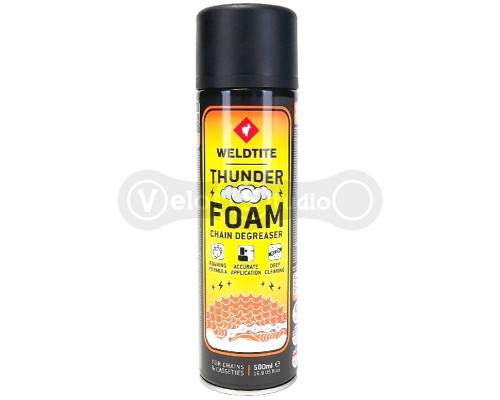 Очиститель трансмиссии Weldtite 03097 Thunder Foam Chain Degreaser, пенный, 500мл