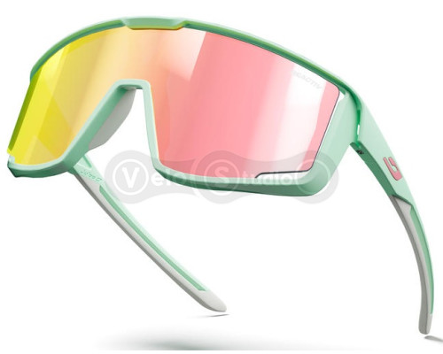 Вело окуляри JULBO FURY Reactiv Mint Light Green Pink - фотохромні від 1 до 3 категорії