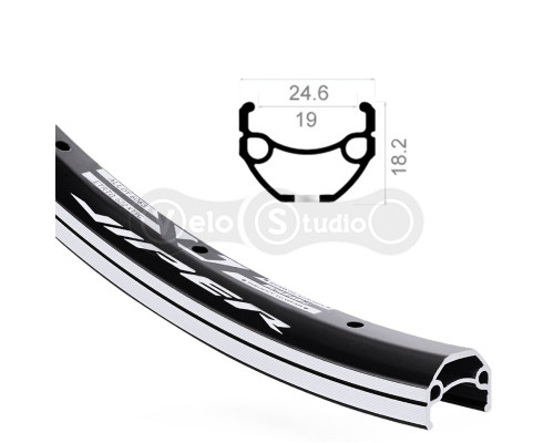 Обод Rodi VIPER 19 26" (559x19 ) 36 отв, под V-brake черный AV