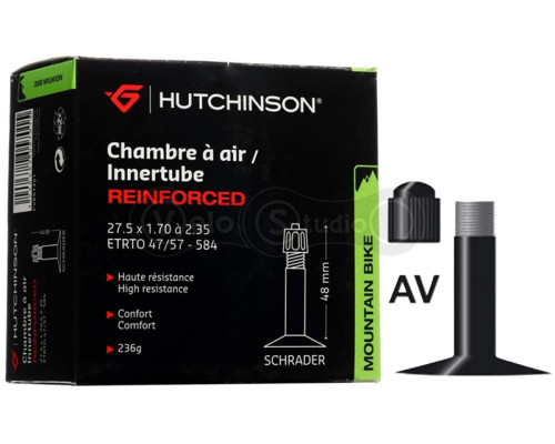 Вело камера HUTCHINSON CH 27,5X1,70/2,35 AV 48мм (усиленная-1,2мм)