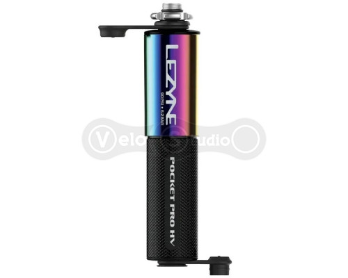 Ручной насос Lezyne Pocket Drive Pro НV 90psi Neo Metallic/Black
