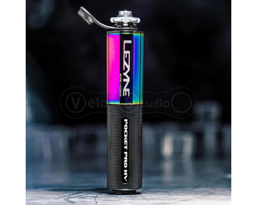 Ручной насос Lezyne Pocket Drive Pro НV 90psi Neo Metallic/Black
