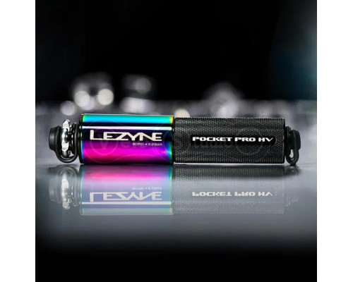 Ручной насос Lezyne Pocket Drive Pro НV 90psi Neo Metallic/Black