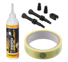 Безкамерний набір Continental 25mm (стрічка, ніпель, герметик)